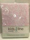 KIDS LINE Twirling Around Pink & White Floral Print NURSERY WINDOW VALANCE 60X14