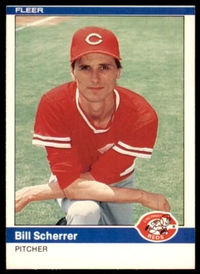1984 Fleer. Bill Scherrer Rookie . Cincinnati Reds #482 - Image 1 of 2