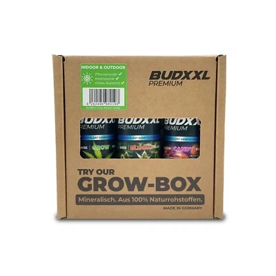 BUDXXL Grow-Box Probierset, Grow-Dünger für Wachstum, Blüte mit Blüte-Booster - Bild 1 von 4