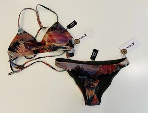 Hurley Women’s Standard Adjustable Bikini (top and bottom) - Oasis, XS - Picture 1 of 5