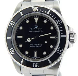 Rolex Submariner No Date Mens Stainless Steel Watch Black Dial & Bezel 14060 - Picture 1 of 1