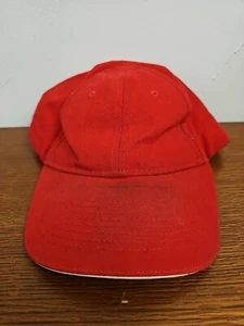 BALENCIAGA Baseball Cap Hat Europa Embroidery Red Size L 59 - Picture 1 of 7