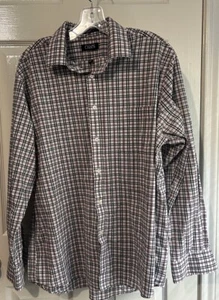 Chaps Mens 36/37 Plaid Long Sleeve Button Down Wrinkle free - Picture 1 of 4