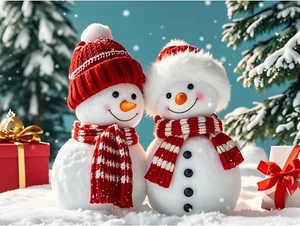 Snowman Diamond Painting Kits for Adults, Christmas Diamond Art Kits DIY Full - Picture 1 of 6