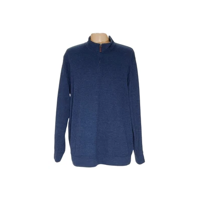 Suéter Henley de algodón azul Lands' End para hombre Foto 1 de 4