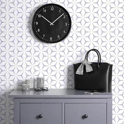 Wall Paper Peel and Stick Modern Light Purple Wallpaper Peel and Stick Boho G... - Image 1 of 4
