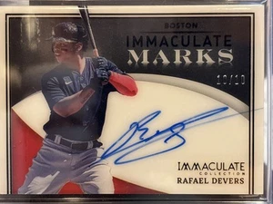 2022 Immaculate Rafael Devers Marks Auto /10 Boston Red Sox Only 10 Made - Picture 1 of 3