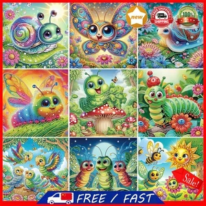 5D DIY Partial Special Shaped Drill Diamond Painting Funny Bug Decoration - Photo 1/36