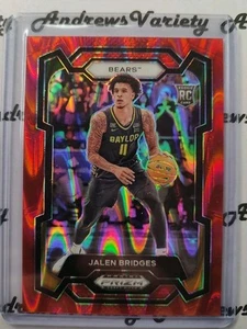 2024 Panini Prizm Draft Picks 96/225 #56 JALEN BRIDGES RC Red Wave Prizm - Picture 1 of 3