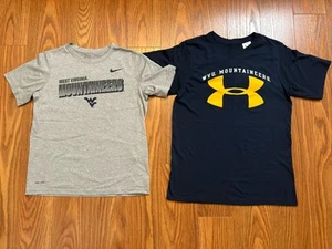NIKE UA West Virginia WVU Mountaineers WV T-Shirt Lot Size Youth Large - Picture 1 of 5