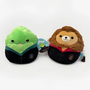NEW Squishmallows Harry Potter 8” Set Of 2 Gryffindor Slytherin Collectibles - Picture 1 of 10