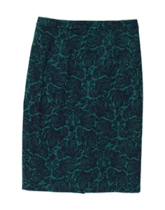Gonna dritta donna LAURA ASHLEY UK 8 piccola W28 turchese floreale WU05 - Foto 1 di 3