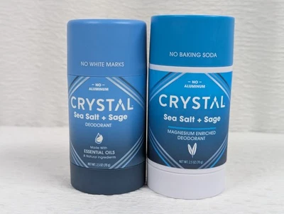Cristal - Desodorante natural bastão sólido magnésio - Sem alumínio - Pacote com 2 - Imagem 1 de 4