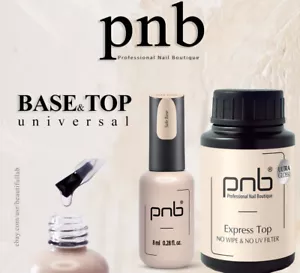 BASE universal PNB y TOP para una manicura. GOMA/SIN LIMPIAR gel esmalte de uñas UV/LED - Imagen 1 de 92
