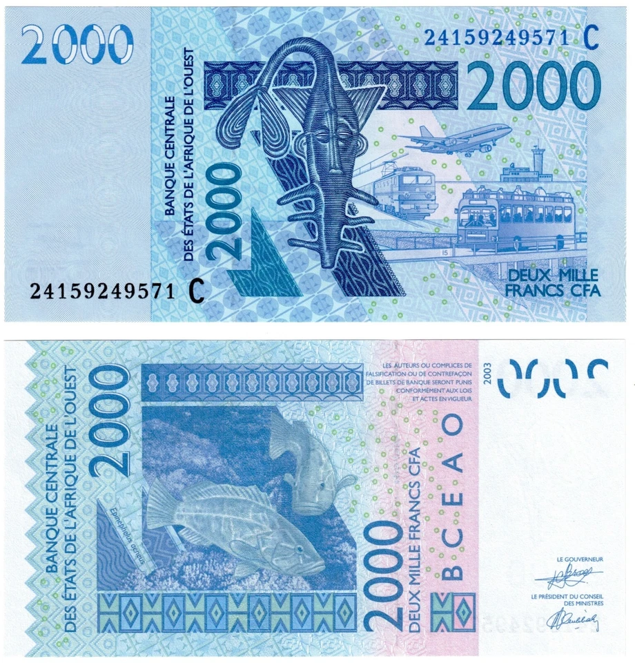 2024 West African States Burkina Faso 2000 Francs CFA P316c   UNC NEW - Image 1 of 1