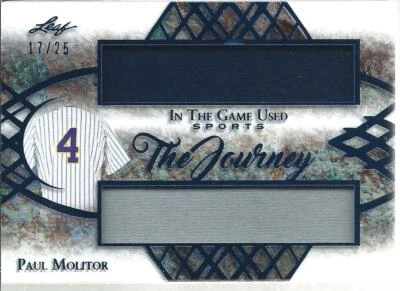 Leaf ITG 2019 usado deportivo Paul Molitor 17/25 parche doble The Journey #TJ-12 Foto 1 de 2