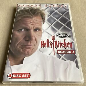 Hell's Kitchen: Season Four Raw & Uncensored (DVD 4-Disc Set) Gordon Ramsay Cook