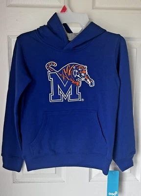 Sudadera con Capucha Pullover Memphis University Tigers PEQUEÑA Talla 8 Nueva con Etiquetas Niños Niñas Unisex BxL Foto 1 de 4