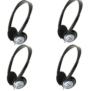 4 Pack Panasonic RP-HT21 Lightweight Headphones with XBS Black/Silver
