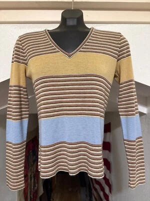 Dittos vintage años 70 Feel The Fit! Top tejido manga larga a rayas MEDIANO Foto 1 de 3