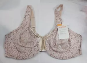 NUEVO CON ETIQUETAS SUJETADOR WARNER'S firma soporte 35002A en BEIGE lila FLORAL $46 - Imagen 1 de 6
