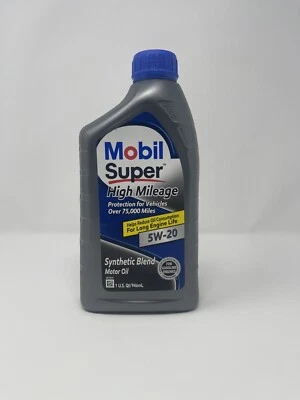Mobil 1 124391 - Aceite de motor mezcla sintética Super™ High Kileage SAE 5W-20, 1 Foto 1 de 4
