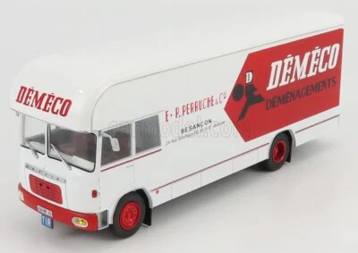 MODELLINO CAMION STATICO BERLIET GBK75 TRUCK DEMECO 1967 BIANCO ROSSO 1/43 - Immagine 1 di 3