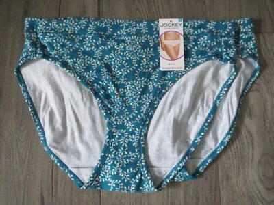 Mujer Jockey Lote/2 Algodón Elastizado Bikini Bragas Estampado Verde Talla 9XXL NUEVO CON ETIQUETAS Foto 1 de 3