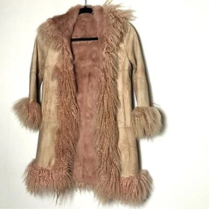 Rizal Enfants Suede and Fur Coat Penny Lane Size 6 Girls - Picture 1 of 11