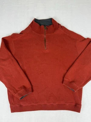 Caribbean Joe Rojo 1/4 Cremallera Pullover Sudadera Chaqueta Para Hombre Talla L Elástica Foto 1 de 4