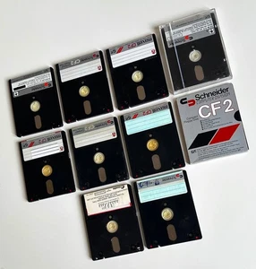 10 x disquettes SCHNEIDER CF2 / CPC 6128 / AMSTRAD, disquettes 3 pouces, Spectrum - Photo 1/1