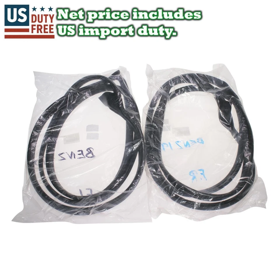 Ajuste 1982-1993 Mercedes-Benz W201 190 190E 190LE conjunto de vedação de tira meteorológica para porta frontal - Imagem 1 de 4