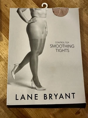 NUEVAS Medias Alisadoras Lane Bryant Control Top C/D Nude Brillo Transparente Hechas en EE. UU. Foto 1 de 4