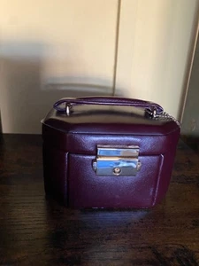 Vintage Dulwich Designs Small Travel Genuine Leather Jewellery Box Lockable - Picture 1 of 7