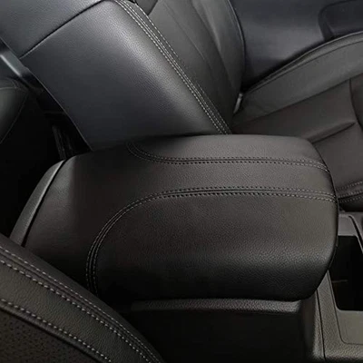Center Console Armrest Cover for Nissan Rogue 2014-2020 Black Leather Cushion Foto 1 de 4