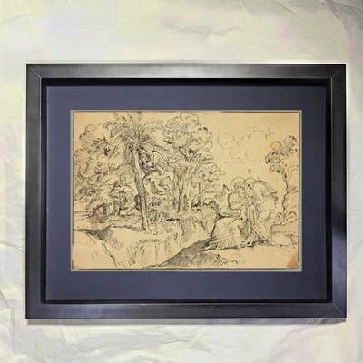 Michel Corneille, el Joven "Descanso en la huida a Egipto" Arte enmarcado personalizado Foto 1 de 3