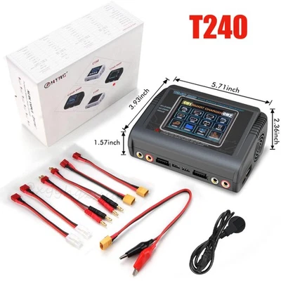 HTRC T240 DUO RC Balance Ladegerät AC 150W/DC 240W 10A für Lilon LiPo LiFe NiCd - Bild 1 von 4
