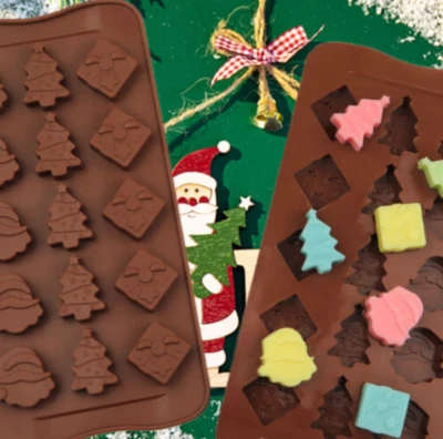 Christmas Tree Silicone Mould Chocolate Mold Ice Tray Resin Wax melt Candle