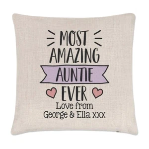 Personalisierte tollste Tante aller Zeiten Liebe aus Kissenbezug Kissen Geburtstag - Bild 1 von 1