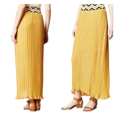 Anthropologie Dear Creatures Boho Pleated Maxi Skirt Size S  Fairy Pencil Long - Image 1 of 4