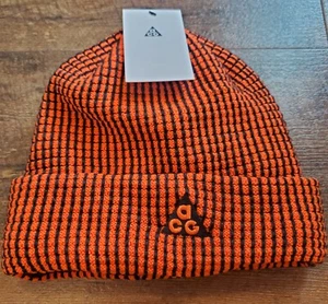 Nike ACG Big Cuffed Beanie (Black/ Safety Orange) DV3350-010 - Picture 1 of 4