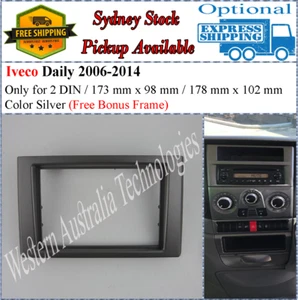 Fascia facia Fits Iveco Daily 2006-2014 Double Two 2 DIN Dash Kit- - Picture 1 of 4