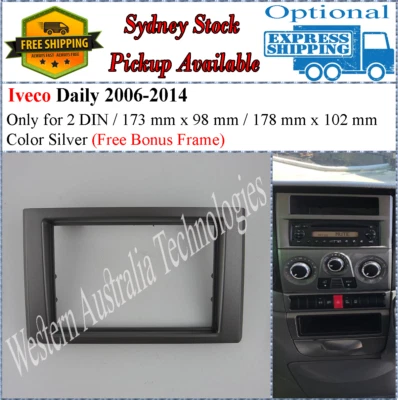 Fascia facial se adapta a Iveco Daily 2006-2014 doble dos kit de tablero 2 DIN- Foto 1 de 4