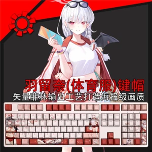 Blue Archive Haruna Keycaps Dye-sub PBT 108 Keys in Box for Cherry MX Keyboard - Picture 1 of 8