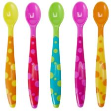 5 Pack Weaning Spoons Long Handle Feeding Time Baby Girl / Boy BPA Free Spoons*