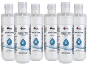 Paquete de 6 filtros de agua dulce refrigerador refrigerador LG LT1000P/ADQ747935 GF-D706BSL - Imagen 1 de 12