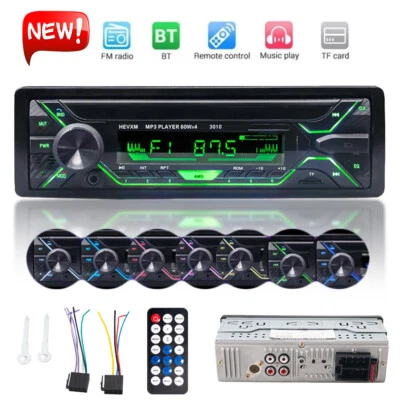 JAHYSHOW Bluetooth Car Stereo Audio In-Dash FM Aux Input Receiver SD USB MP3 Radio Player