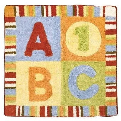 Ковер детский CoCaLo Baby Alphabet суп 30 дюймов хлопок многоцветный ABC для детской комнаты детей - Изображение 1 из 2