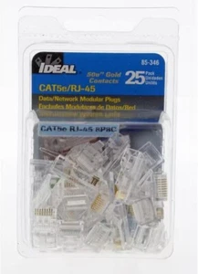 125 pcs Ideal 85346 CAT5e RJ-45 8P8C Ethernet Data Network Connectors - Picture 1 of 5