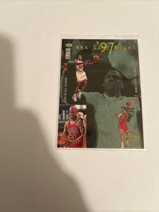 1997 MICHAEL JORDAN DENNIS RODMAN SCOTTIE PIPPIN UPPER DECK NBA GAME NIGHT #159 